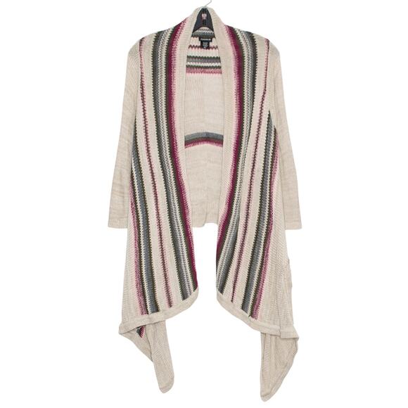 Torrid Cardigan Sweater Boho Waterfall Open Southwestern Stripe Brown 00 M/L - Picture 1 of 6